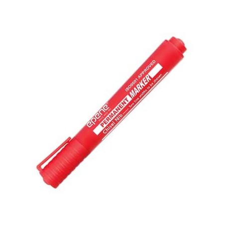 12un Marcador Perm. Grosso 2,0mm Epene EP11-2002 Vermelho-1u