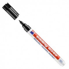 Marcador Fino Edding 8040 Preto p/Marcacao Texteis 1un