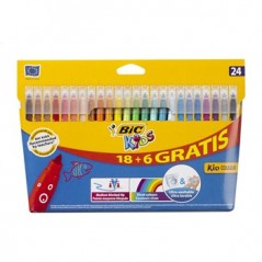 Marcador Feltro Bic Kids Couleur 24 Cores (18+6) / Escolar /