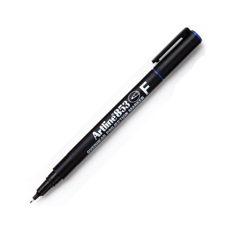 Marcador Perm. Fino (CD/Acetatos) Artline 853 Azul-Cx12un /