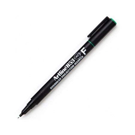 Marcador Perm. Fino (CD/Acetatos) Artline 853 Verde-Cx12un /