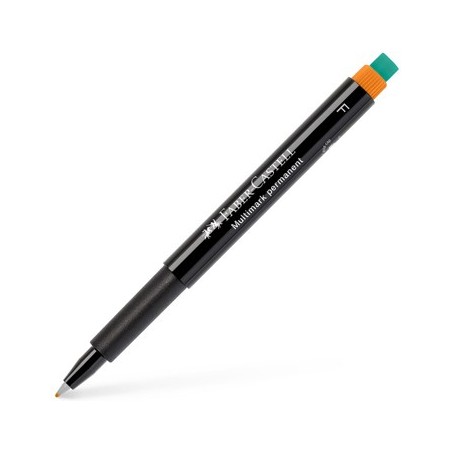 2un Marcador Permanente Fino Laranja 0,7mm Faber-Castell 1un