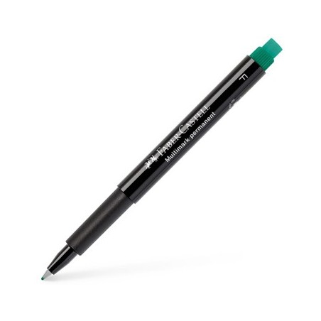 2un Marcador Permanente Fino Verde 0,7mm Faber-Castell 1un