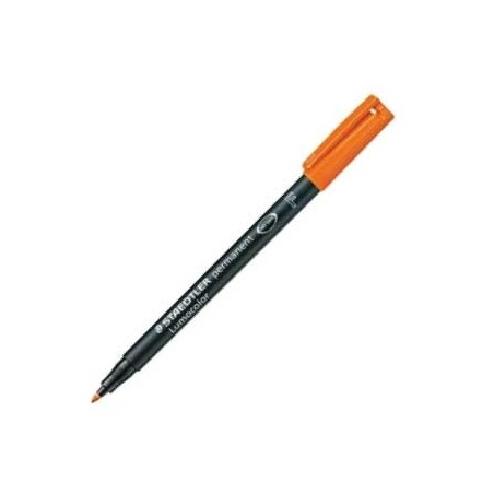5un Marcador Perm. Fino Lumocolor Special 318F Laranja / Esc