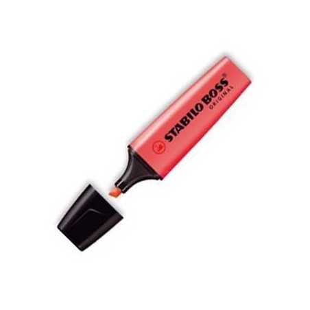 Marcador Fluorescente Stabilo Boss Vermelho 70/40 Cx 10un /
