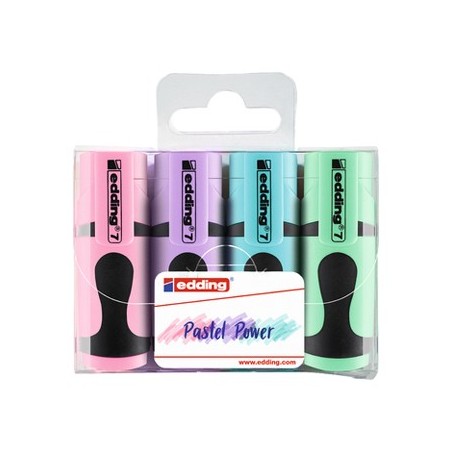 Marcador Fluorescente Edding 7 Mini Pastel - 4un