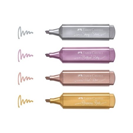 Marcador Metalico Faber-Castell Textliner 46 - 4un