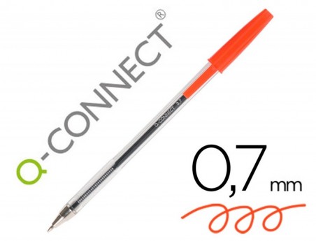 ESFEROGRAFICA CRISTAL Q-CONNECT PONTA MEDIA VERMELHA