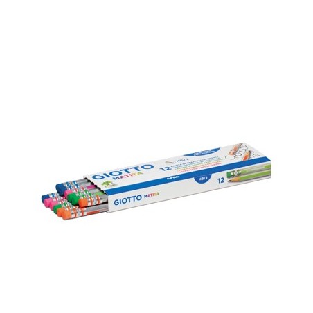 Lapis Carvao Nº2-HB Giotto Matita c/Borracha Cx 12un / Escri