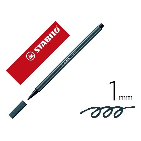 MARCADOR STABILO AGUARELAVEL PEN 68 CINZA AZULADO INTENSO 1