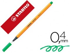 MARCADOR STABILO PONTA DE FIBRA POINT 88 ESMERALDA CLARO 0,4