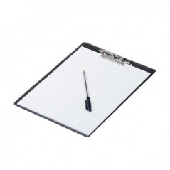 10un Clip Board Plastico c/Capa 34x22,5cm Roma 245 Azul / Ar