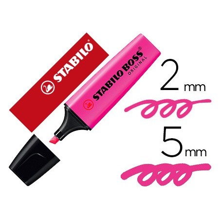 MARCADOR STABILO BOSS FLUORESCENTE 70 MAGENTA