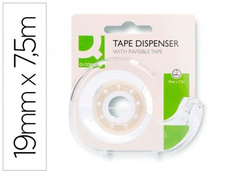 DESENROLADOR Q-CONNECT FITA ADESIVA INVISIVEL 7,5 MT X 19 MM