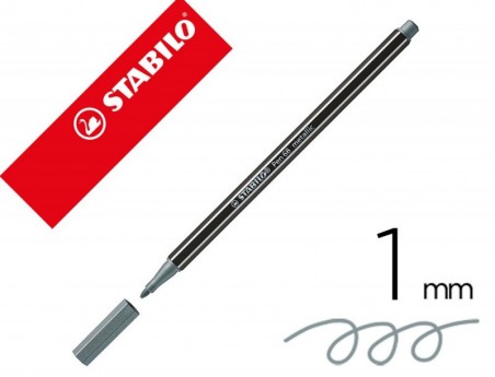 MARCADOR STABILO AGUARELAVEL PEN 68 METALICO PRATA 1 MM