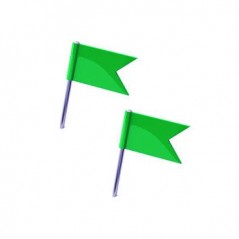 Sinalizador Bandeira Verde Cx 20un / Escritorio e Papelaria