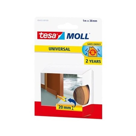 Fita Adesiva Espuma Tesa Veda Portas Castanha 1mx38mm / Escr