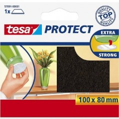 Feltros Anti-Riscos Redondos Tesa Castanho 18mm 16un