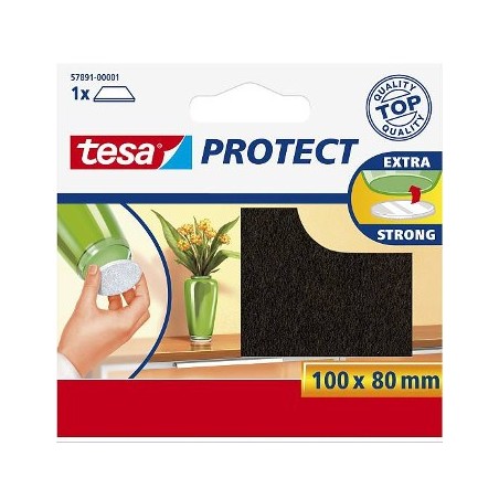 Feltros Anti-Riscos Redondos Tesa Castanho 18mm 16un