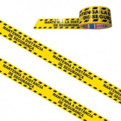 Fita Adesiva PVC Impressa (Distancia Seguranca) Tesa 50mmx33