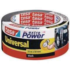 Fita Adesiva Tesa Tecido Preto Multiusos 50mmx50mt - 1un / M