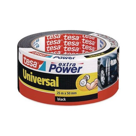 Fita Adesiva Tesa Tecido Preto Multiusos 50mmx50mt - 1un / M