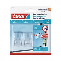 Gancho Adesivo Tesa Powerstrips 1kg Superf Transp 2un / Manu