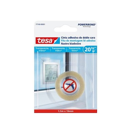 Fita Montagem Bi-adesiva Tesa Powerbond 20kg 1,5mx19mm / Man
