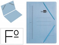 PASTA DE ELASTICOS LIDERPAPEL, FOLIO, SIMPLES AZUL