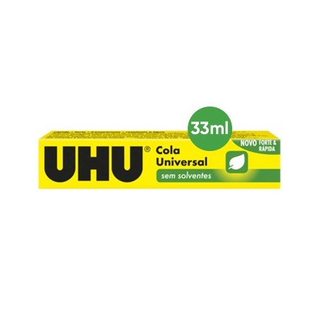 2un Cola Universal 33ml s/Solventes Bisnaga UHU 1un