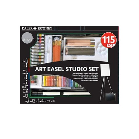 Kit Pinturas Complete Art Easel Studio Set 115un