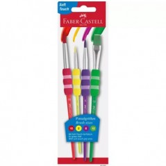 2un Pincel Guache Aguarela 2 Pontas Nº2/6/10/12 Soft Touch 4