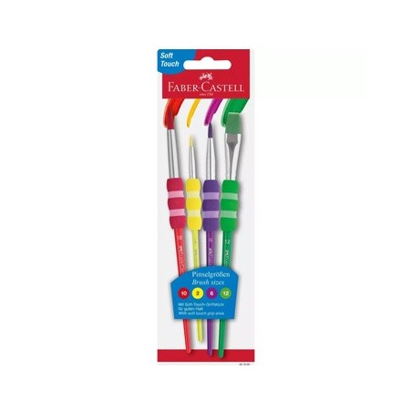 2un Pincel Guache Aguarela 2 Pontas Nº2/6/10/12 Soft Touch 4