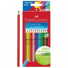 Lapis Cor Faber-Castell Grip Cx Cartao 12 Cores