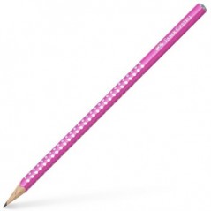 12un Lápis Grafite 1B Faber-Castell Sparkle Pearl Rosa