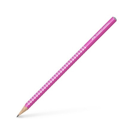 12un Lápis Grafite 1B Faber-Castell Sparkle Pearl Rosa