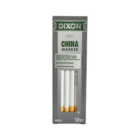 Lapis Dermatografico Dixon China Marker Branco Cx 12un / Esc