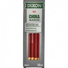 Lapis Dermatografico Dixon China Marker Vermelho Cx 12un / E