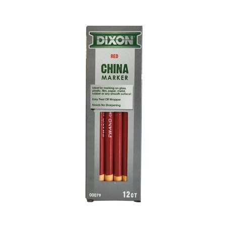 Lapis Dermatografico Dixon China Marker Vermelho Cx 12un / E