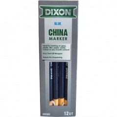Lapis Dermatografico Dixon China Marker Azul Cx 12un / Escol