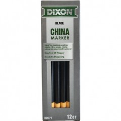 Lapis Dermatografico Dixon China Marker Preto Cx 12un / Esco