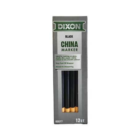 Lapis Dermatografico Dixon China Marker Preto Cx 12un / Esco
