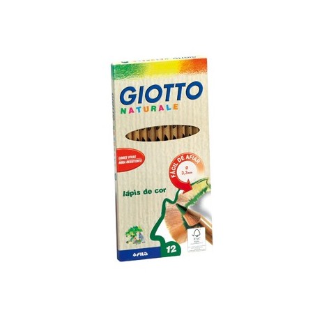 Lapis Cor 18cm Giotto Natural Cx Cartao 12un / Escolar / Art