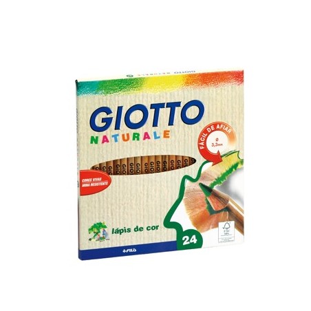 Lapis Cor 18cm Giotto Natural Cx Cartao 24un / Escolar / Art