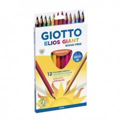Lapis Cor Giotto Elios Giant Triangular Cx 12un / Escolar /