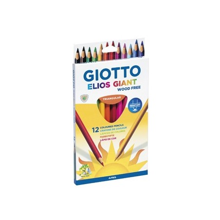 Lapis Cor Giotto Elios Giant Triangular Cx 12un / Escolar /