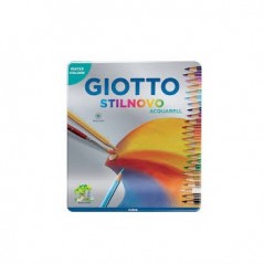 Lapis Cor 18cm Giotto Stilnovo Acquarell Cx Metal 24un / Esc