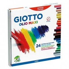Lapis Pastel a Oleo Giotto Olio 24unid / Escolar / Pintura /