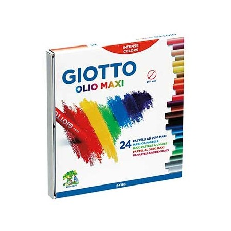 Lapis Pastel a Oleo Giotto Olio 24unid / Escolar / Pintura /