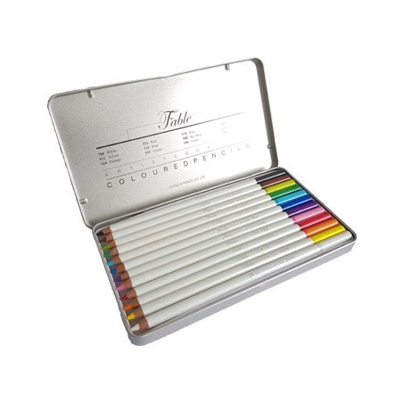 Lapis Cor 18cm Fable Dong-A em Cx Metalica de 12un / Escolar